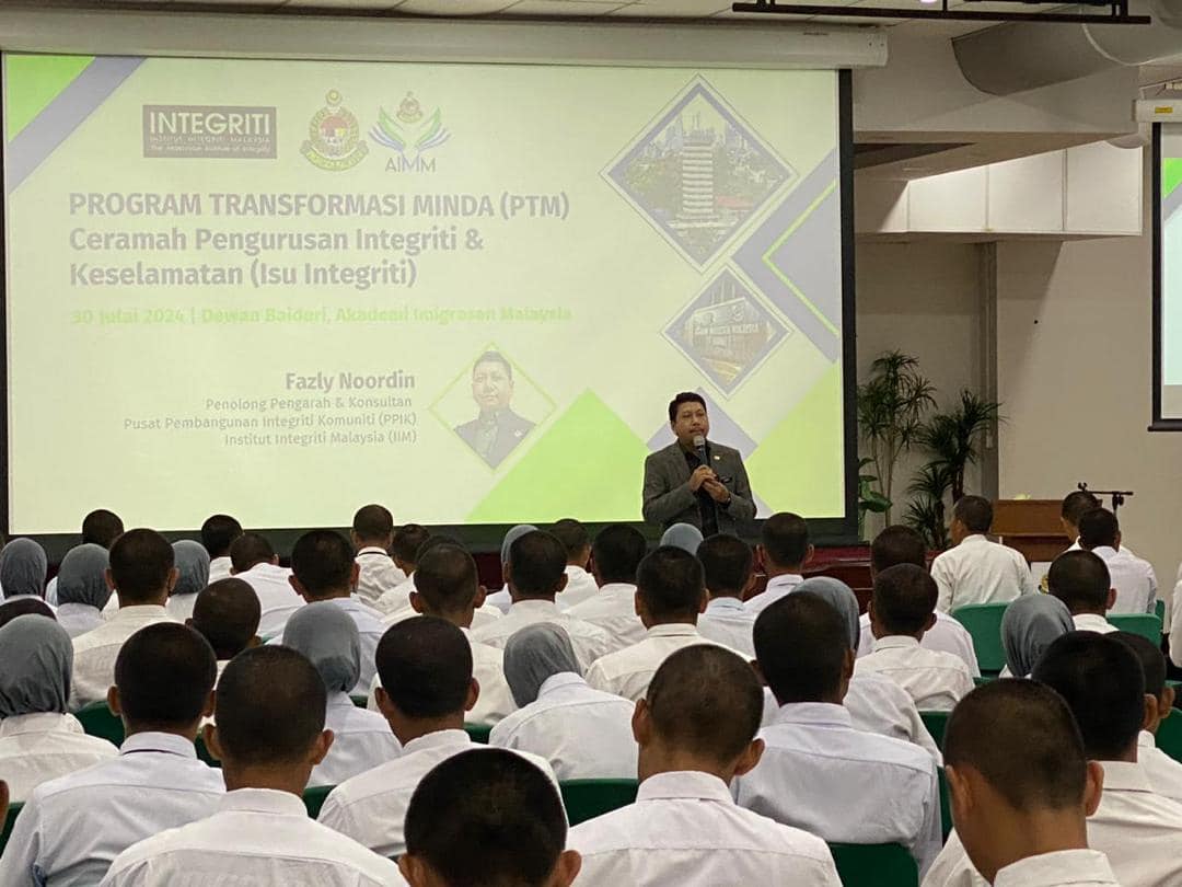 Ceramah dalam Program Transformasi Minda (PTM) bertajuk “Pengurusan Integriti & Keselamatan”